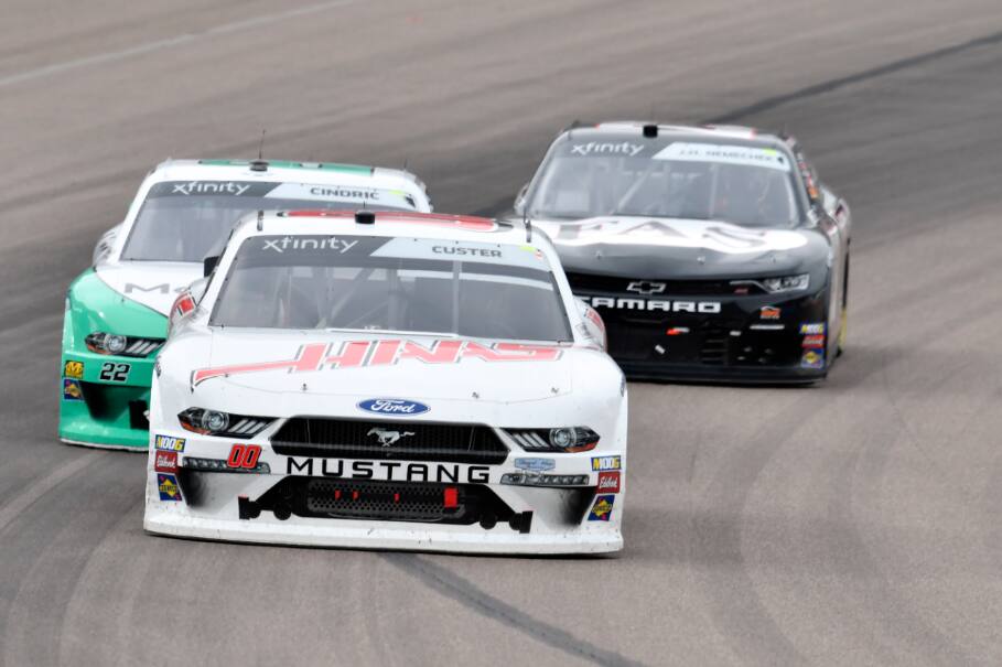 Stewart-Haas Racing's Cole Custer (00) finished fourth. Stewart-Haas Racing's Cole Custer (00) finished fourth.